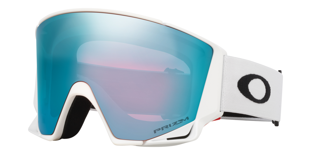 Oakley Flow Scape L (Asia Fit) Snow Goggles in Matte White Prizm Sapphire & Prizm Iced — official Oakley product image