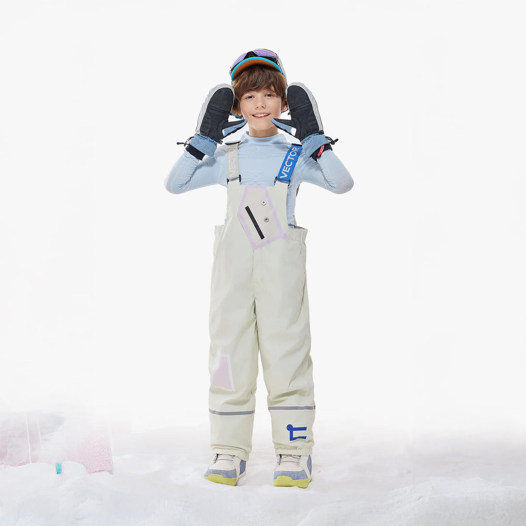 Vector Sand White Kids' Snowpark Slash 2L Bib Pants