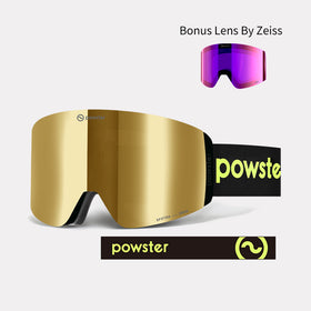 Powster Pulsar Gold Black Ski Goggles
