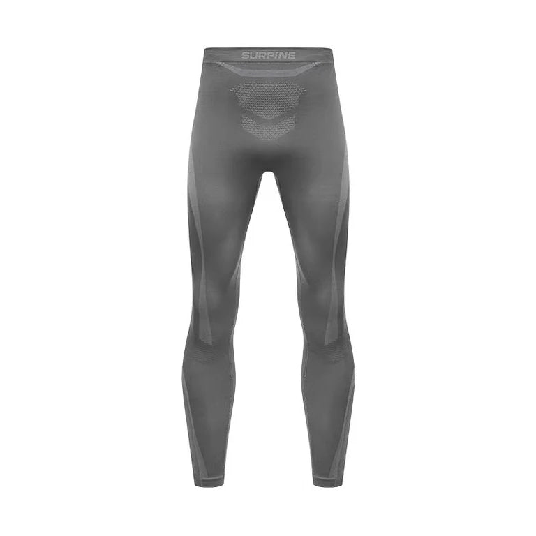 Surpine Men Dark Grey Merino Wool Base Layer Pants