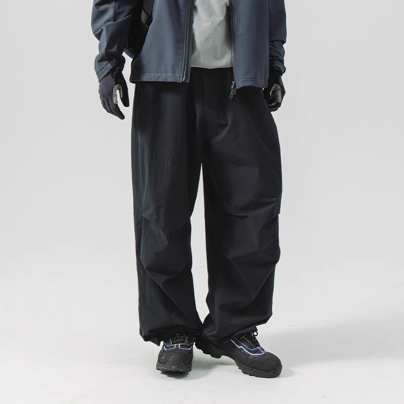 Blue Tooling Casual Parachute Pants