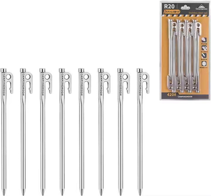 Campingmoon Ss Pegs 20cm – 8Pcs