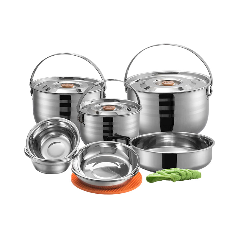 Campingmoon Ss Pot Set – 8 Person