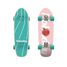 Nobaday 30 Inch Surf Skateboard - Shaka Pinks