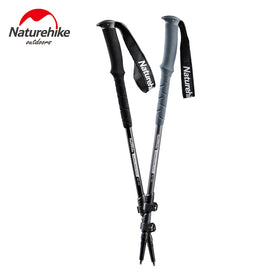 Naturehike Qing Xue Pro Three Section 7075 Aluminum Alloy Trekking Pole Elegant Black/56-120Cm/Upgraded Version