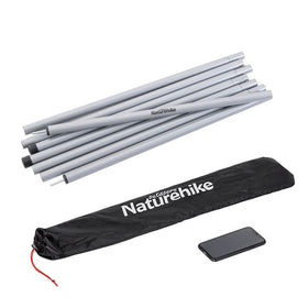 Naturehike 4Section 2.4Meters Steel Canopy Poles Silver(2Pcs)