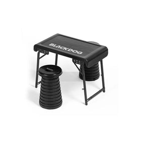 Black Dog Full Black Camping Foldable Table And Chair