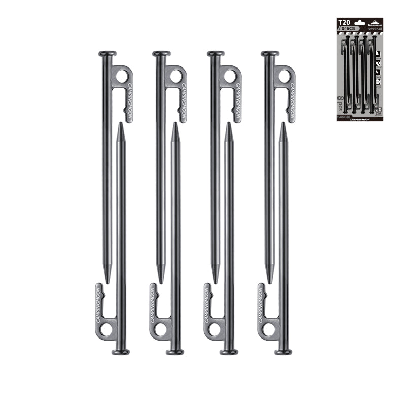 Campingmoon Steel Pegs 20cm – 8Pcs