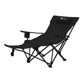 Chaise de camping inclinable de jardin Mobi - Noir