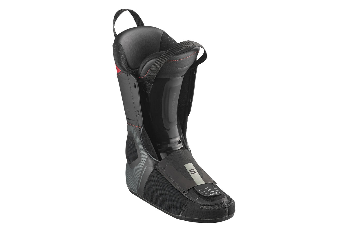 Cutaway of a Salomon S/Pro Supra ski boot showing the liner inside the shell