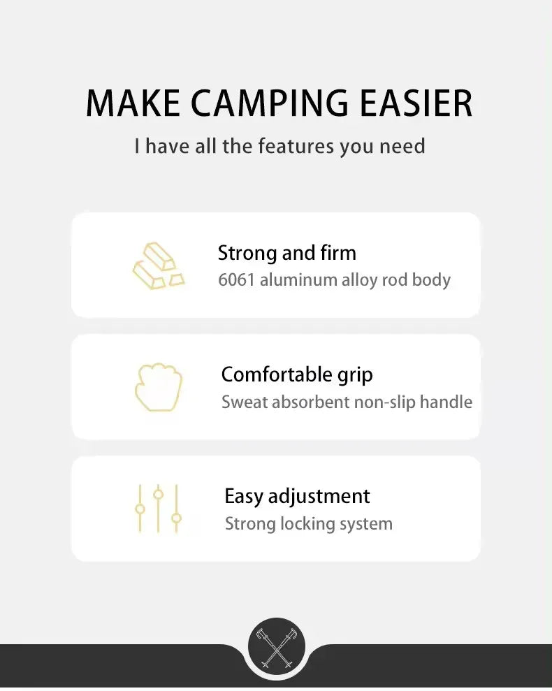 Naturehike Qing Xue Base Three-Section 6061 Aluminum Alloy Trekking Pole (2026)