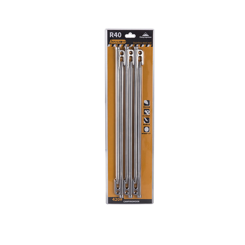 Camping Moon Stainless Steel Pegs 40 cm - 6Pcs