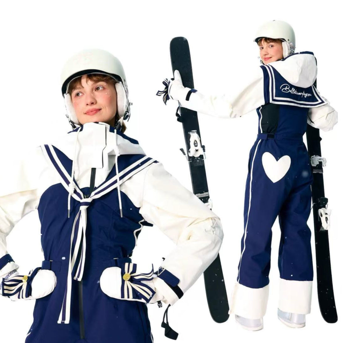 BCG Navy-Style Snow Bibs