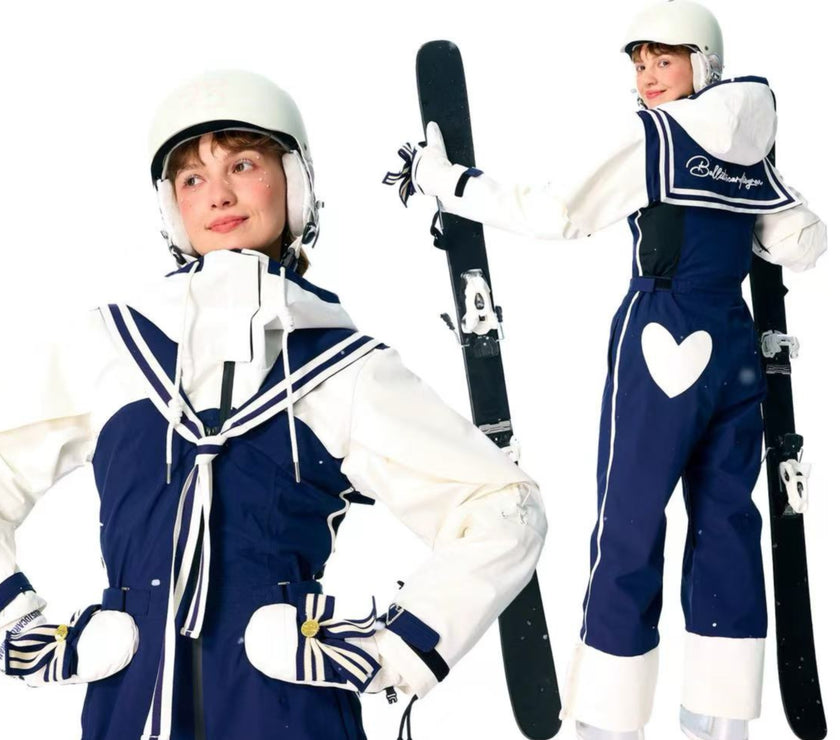 BCG Navy-Style Snow Bibs