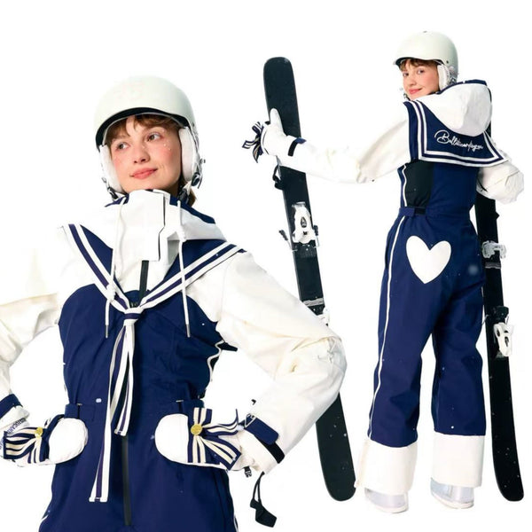 BCG Navy-Style Snow Bibs