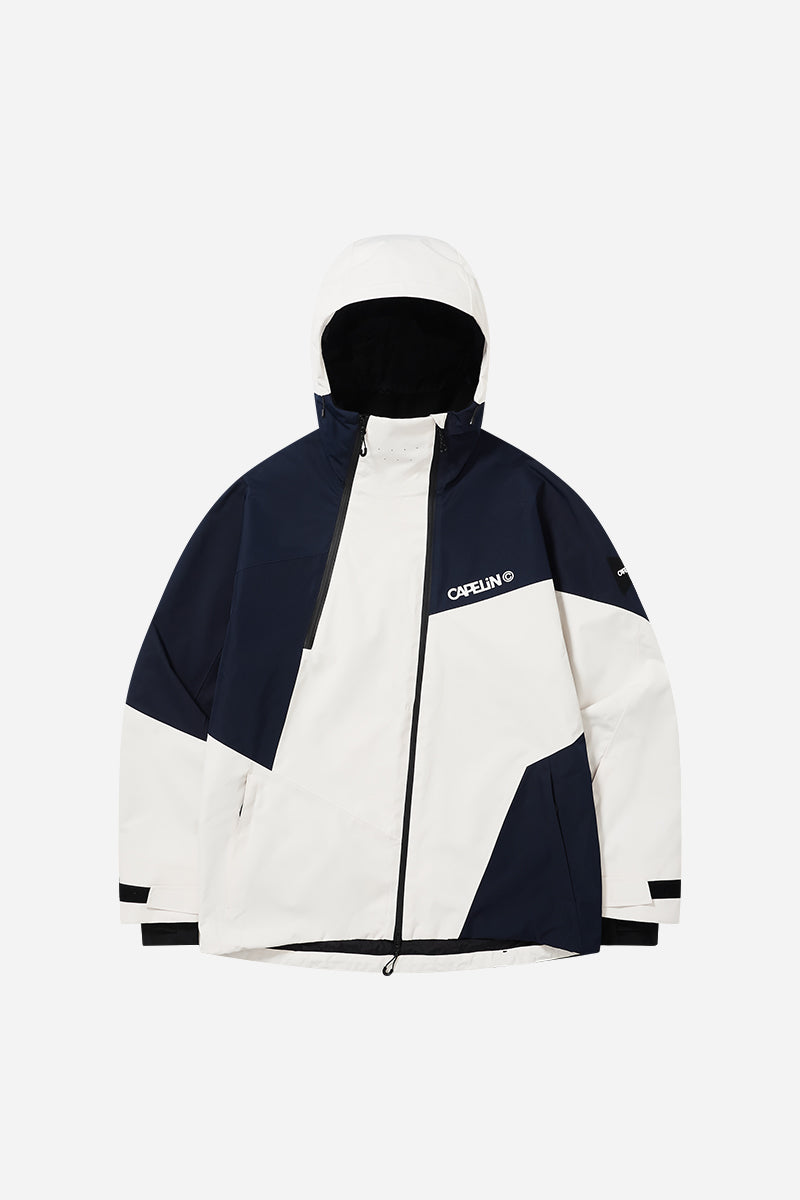Capelin Crew Darkwave Snowboard Jacket - Unisex in Oxford Blue + Moon Beige — Capelin Crew product image