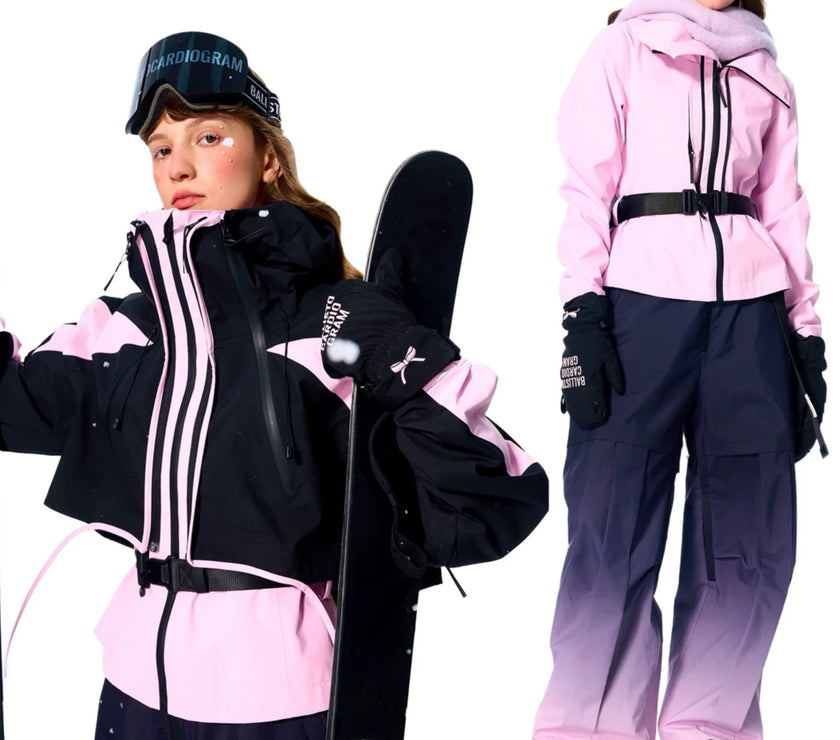 BCG Gradient Bib Pants with Bustier Design