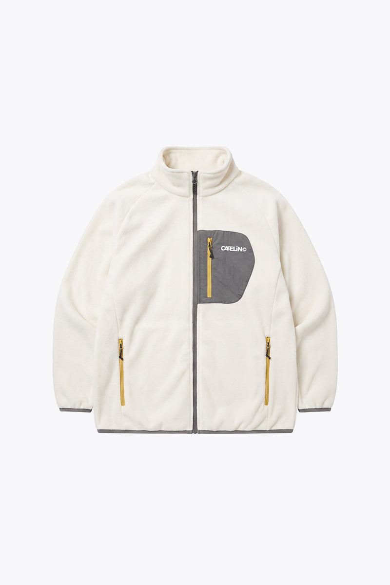 Capelin Crew Insulite Fleece Mid-Layer Jacket - Unisex in Cream White — Capelin Crew product image