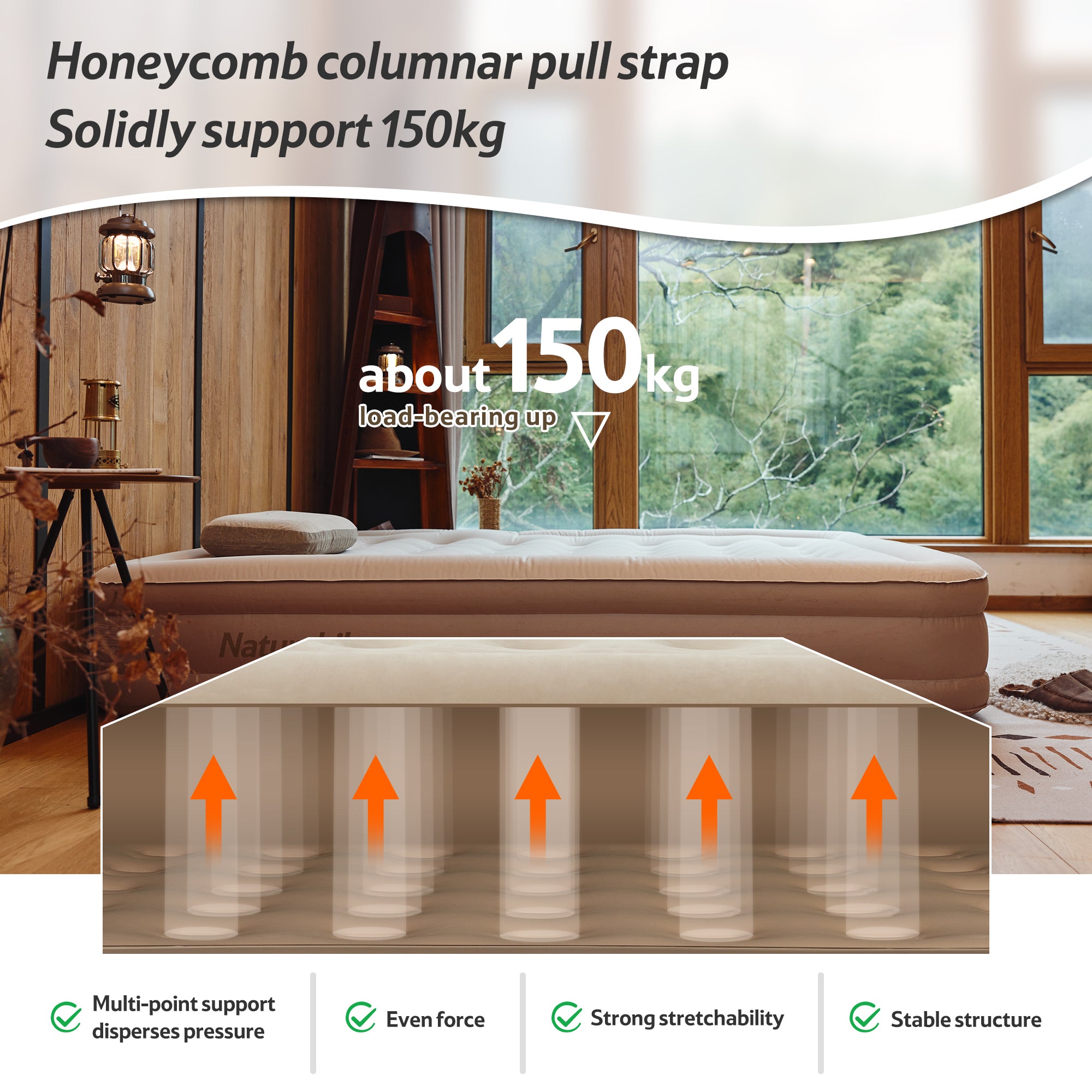 Naturehike C36 Inflatable Mattress Built-In Pump Khaki