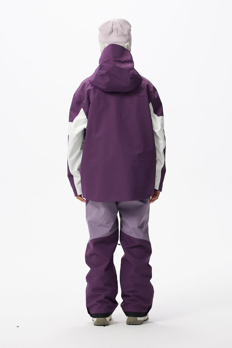 Capelin Crew Talen 3L Insulated Snowboard Jacket - Unisex in Grape Purple + Mint White — Capelin Crew product image