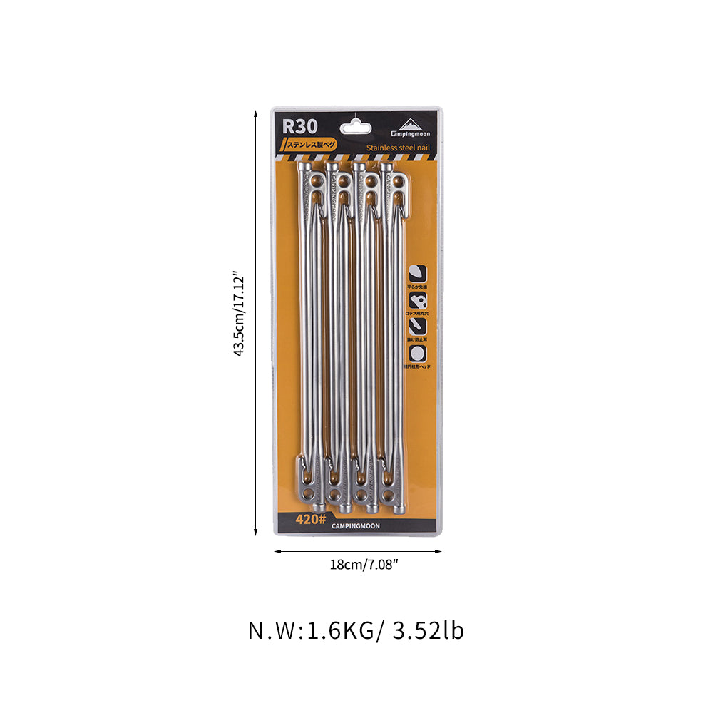 Campingmoon Ss Pegs 30cm – 8Pcs