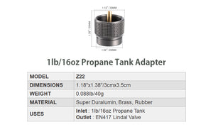 Camping Moon Z22 Propane To Butane Adapter (2026)