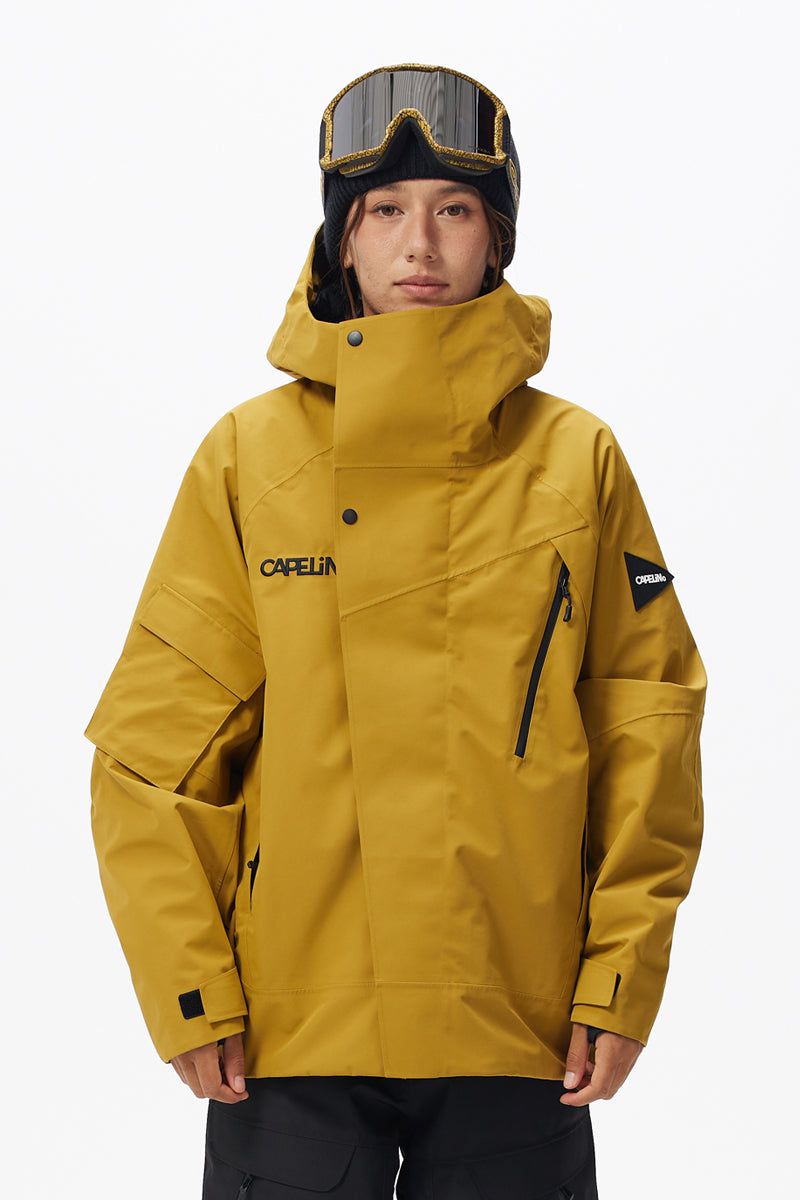 Capelin Crew Husk 3L Insulated Snowboard Jacket - Unisex in Sand Gold — Capelin Crew product image