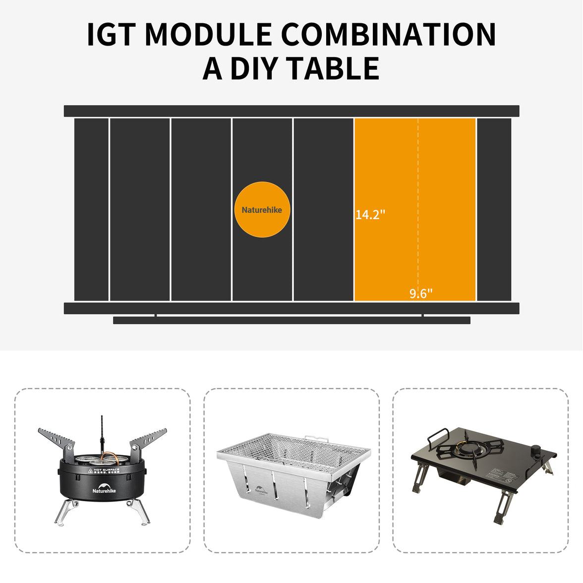 Naturehike IGT Quick Opening Folding Table (IGT Compatiable)