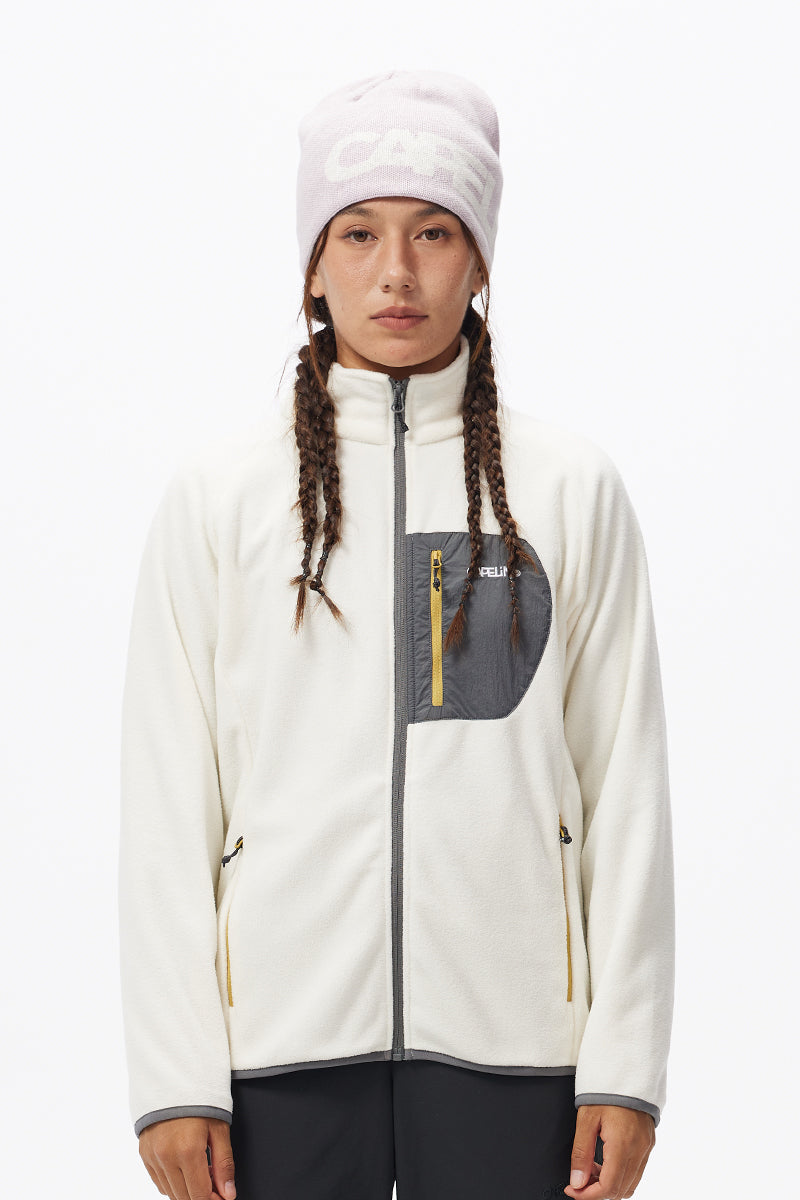 Capelin Crew Insulite Fleece Mid-Layer Jacket - Unisex in Cream White — Capelin Crew product image