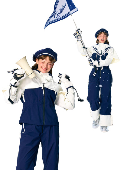 BCG Navy-Style Snow Bibs