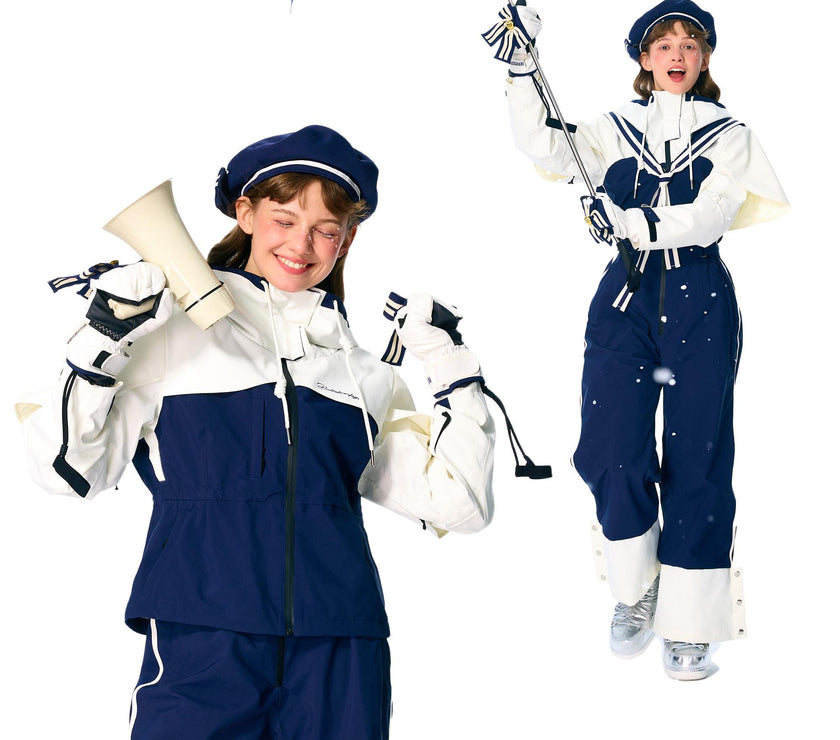 BCG Navy-Style Snow Bibs