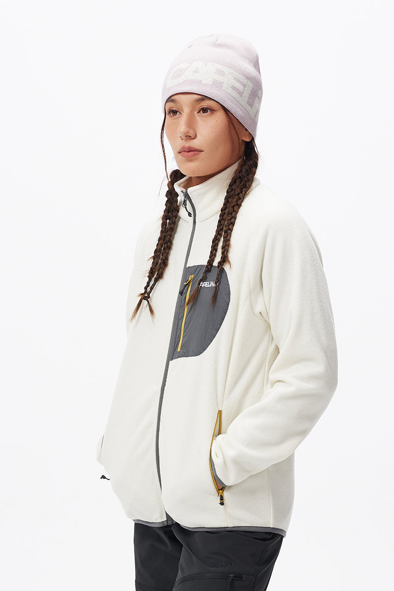 Capelin Crew Insulite Fleece Mid-Layer Jacket - Unisex in Cream White — Capelin Crew product image