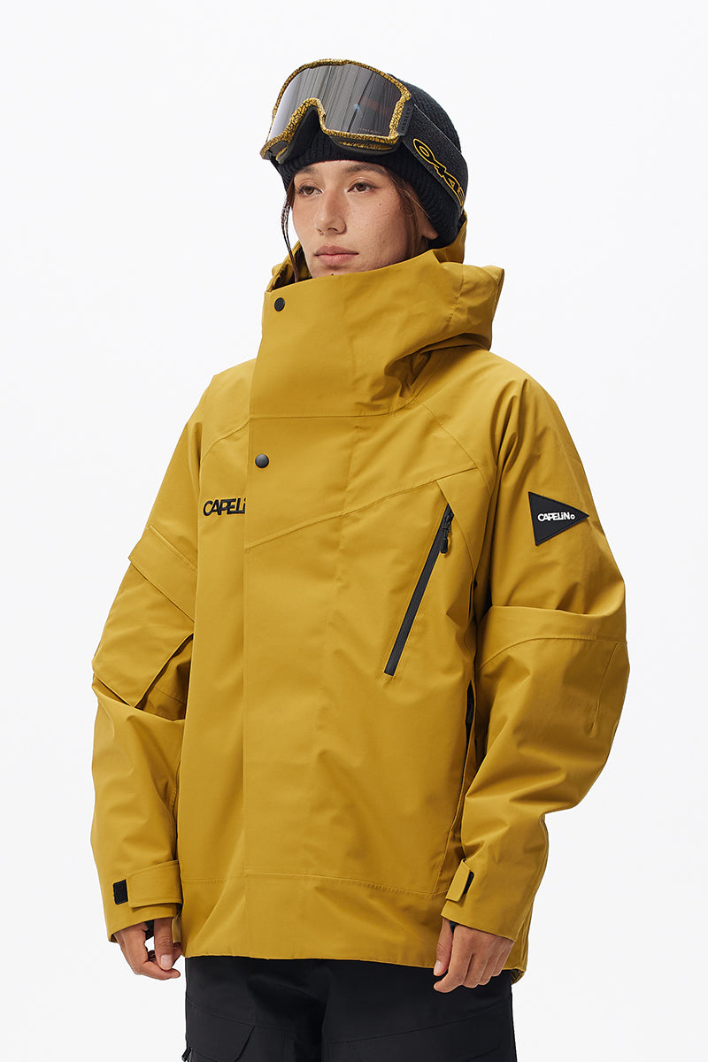 Capelin Crew Husk 3L Insulated Snowboard Jacket - Unisex in Sand Gold — Capelin Crew product image