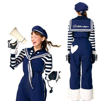 BCG Navy-Style Snow Bibs