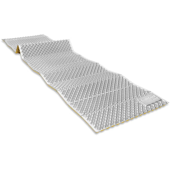 Textured gray mat on a white background