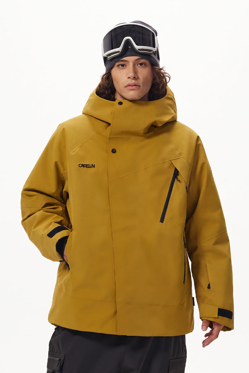 Capelin Crew Husk 3L Insulated Snowboard Jacket - Unisex in Sand Gold — Capelin Crew product image