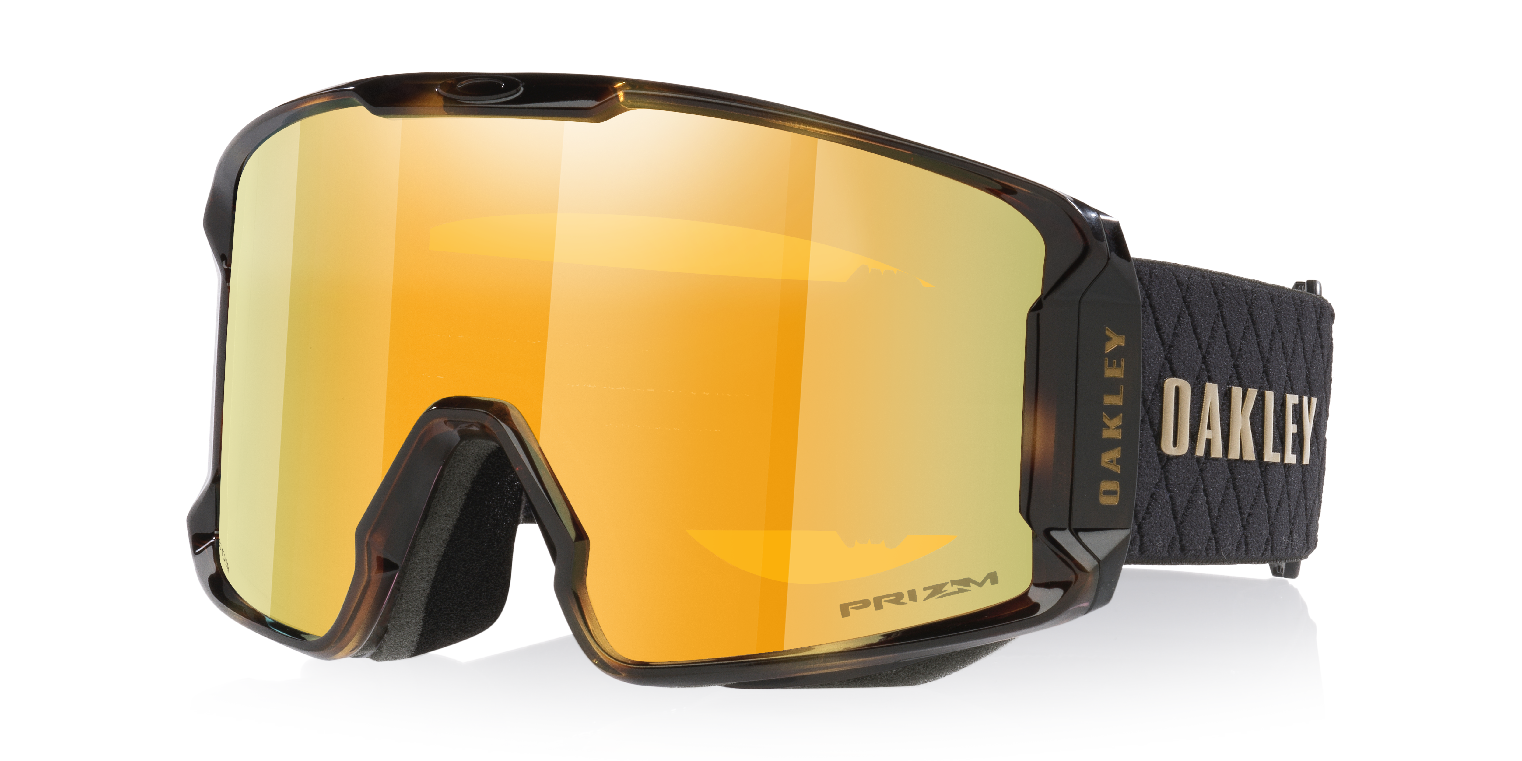 Oakley Line Miner L Snow Goggles in Brown Tortoise Prizm Snow 24K — official Oakley product image