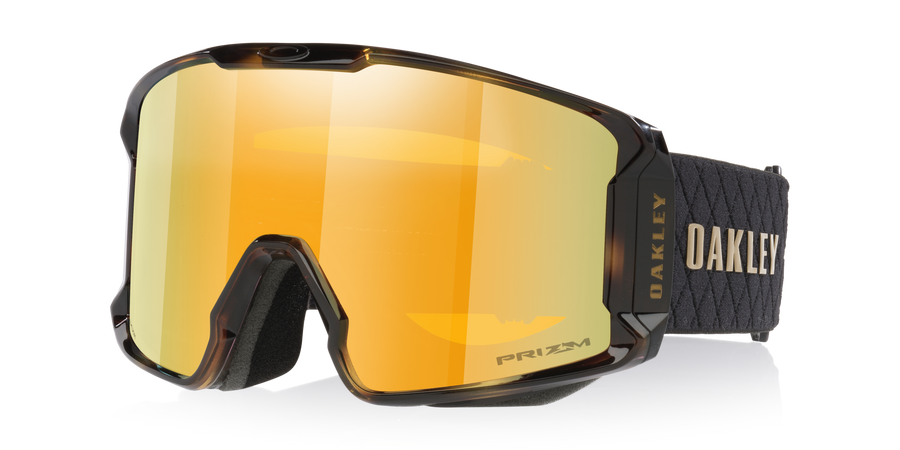Oakley Line Miner L Snow Goggles in Brown Tortoise Prizm Snow 24K — official Oakley product image