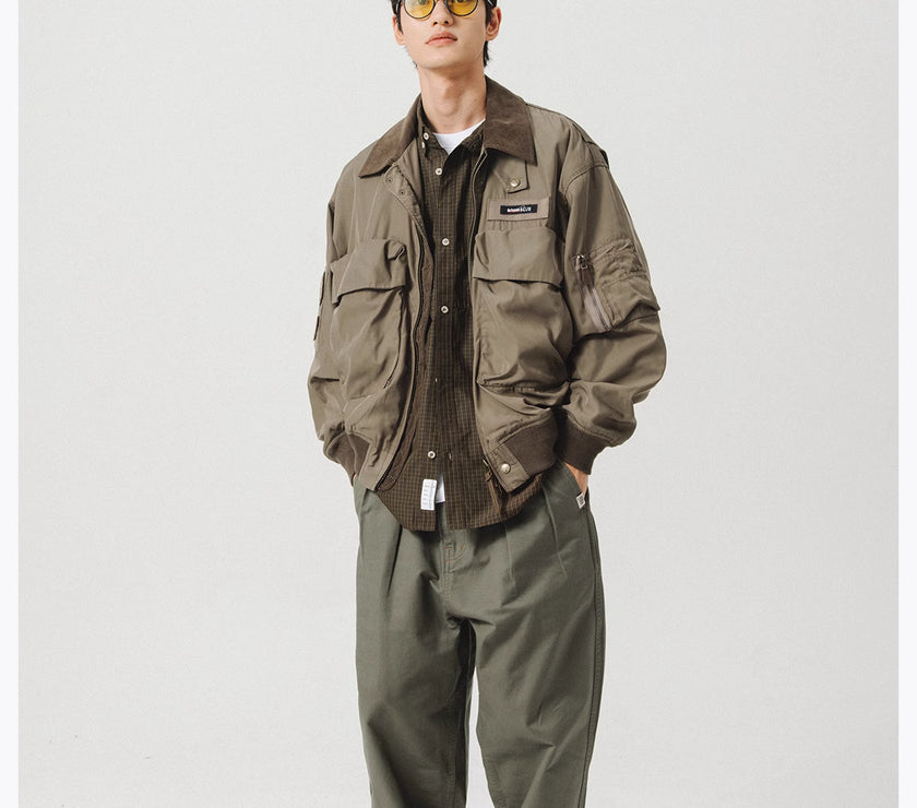 Blue Vintage Flight Jacket