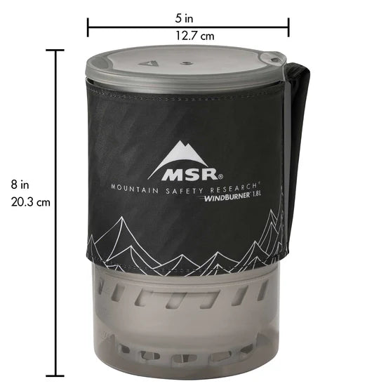 Cook system with mountain logo and measurements