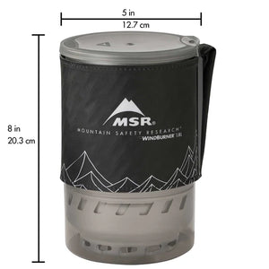 Cook system with mountain logo and measurements