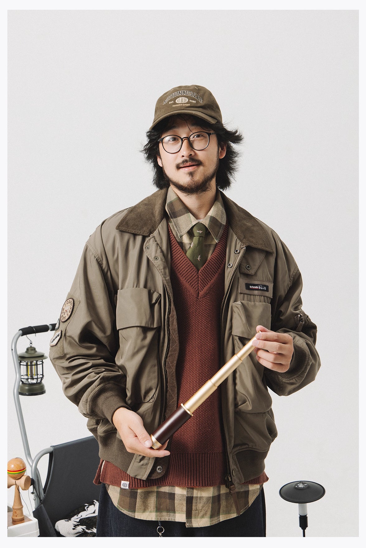 Blue Vintage Flight Jacket