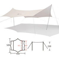 Mobi Garden Large Firmament Oxford Cloth With Silver Coated Tarp 520