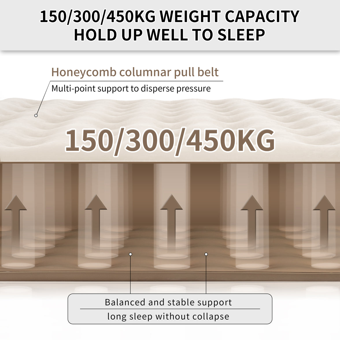 Naturehike Chenjing Built-In Pump Inflatable Bed Brown