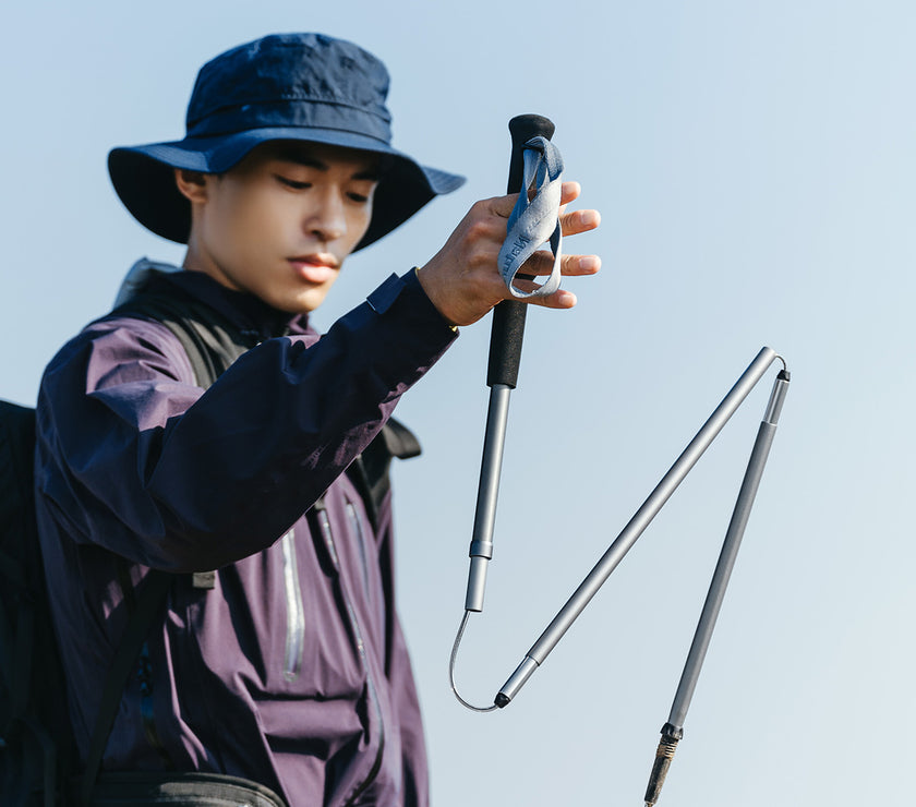 Naturehike Qing Feng Pro All Aluminum Four-Section Folding Trekking Pole Grey