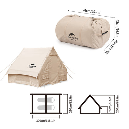 Naturehike Gen Air 6.3 Cotton Inflatable Tent Khaki
