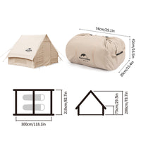 Naturehike Gen Air 6.3 Cotton Inflatable Tent Khaki