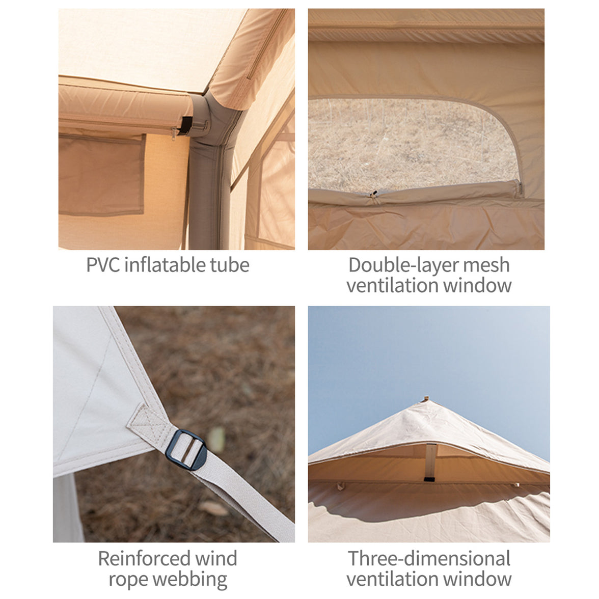 Naturehike Gen Air 6.3 Cotton Inflatable Tent Khaki