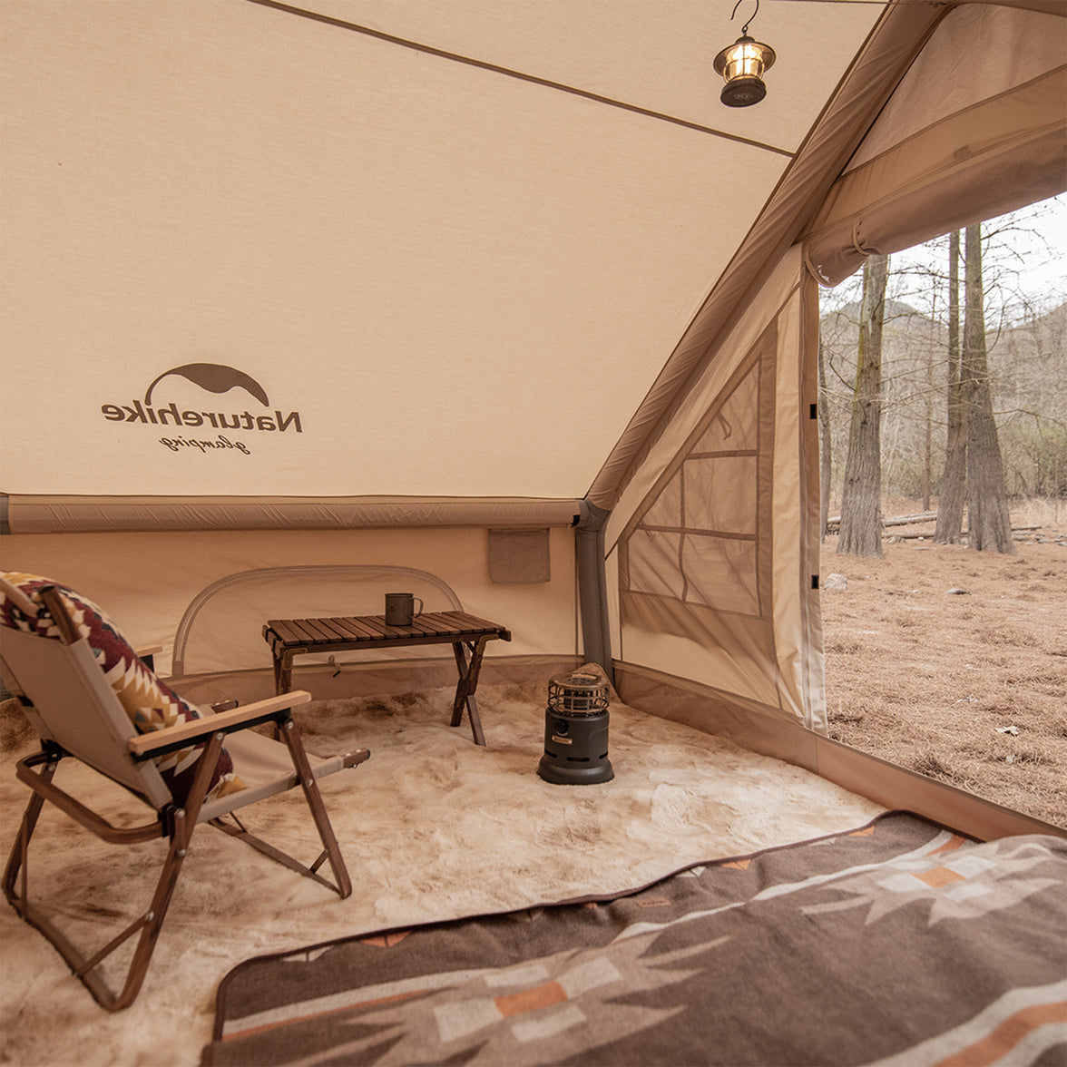 Naturehike Gen Air 6.3 Cotton Inflatable Tent Khaki
