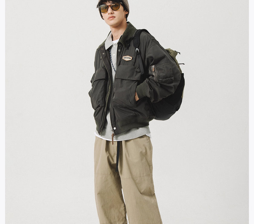 Blue Vintage Flight Jacket